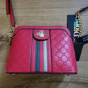Red and Black Women's Shoulder Bag